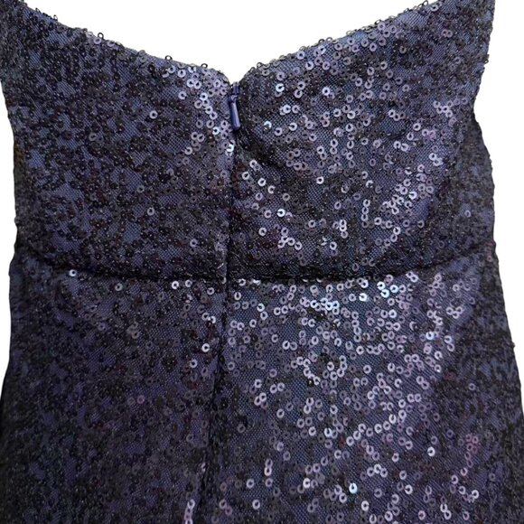AMSALE Cowl Neck Halter Top  Sequin Evening / Bridesmaids Dress - Picture 7 of 9
